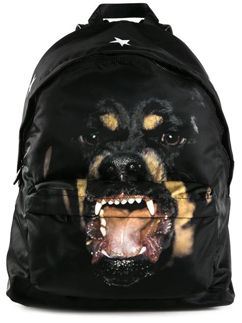 givenchy logo print backpack|givenchy rottweiler backpack.